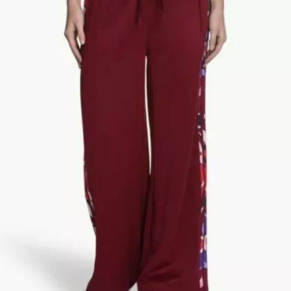 ADIDAS OG Rita Ora Sailor Burgundy Wide Pant Sz S - Picture 2 of 6